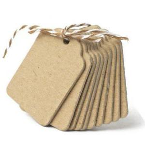 10 Small Scalloped Top Chipboard Tag Die Cuts ...