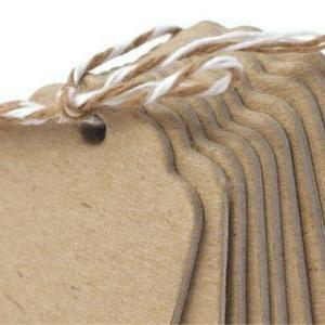 10 Small Scalloped Top Chipboard Tag Die Cuts ...