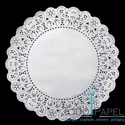100 Ct 12 Inch Normandy Style White Paper Lace..