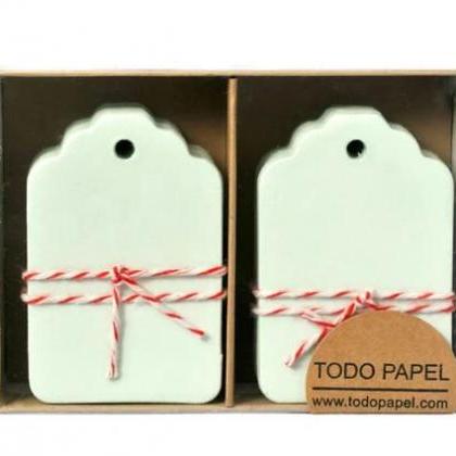 100 Pastel Color Mini Hanging Tags -..