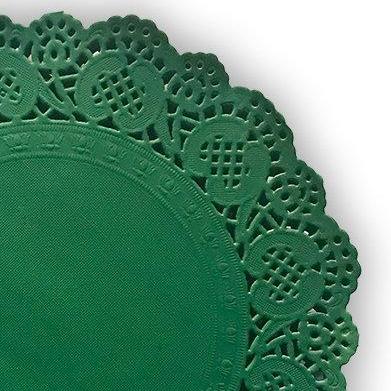 100 Pack - 10 Inch Emerald Green Lace Paper Doily-..