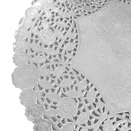 50ct - 12 Inch Silver Paper Lace Doilies. Perfect..