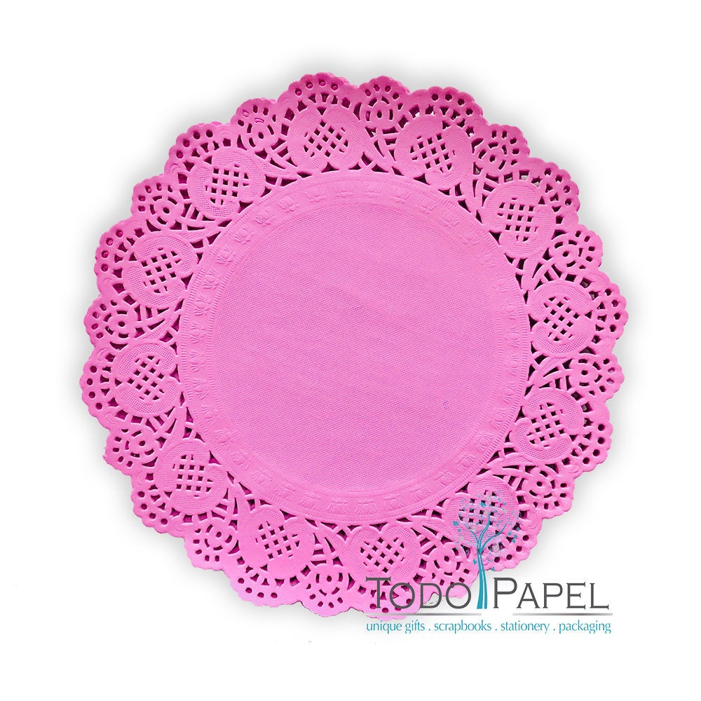 100 Pack - 10" Bubble Gum Pink Paper Doilies | The Perfect Size, Shape & Color For Party Table Events And Wedding Receptions