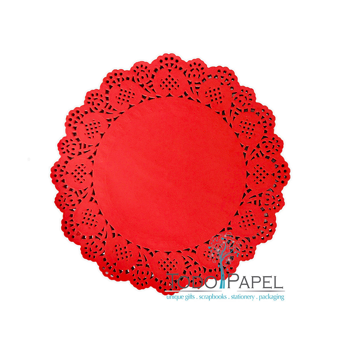 100 Pack - 10" Red Lace Paper Doily- Great Wedding Reception Table Deocr - Perfect As Red Chargers, Centerpieces, Placemats And