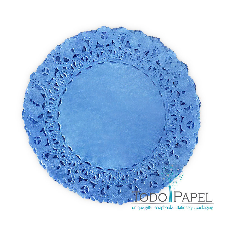 50 Pack 12 Inch Normandy Style Royal Blue Paper Lace Doilies - Great As Table Décor Plate Chargers, Placemats, And Centerpieces For Wedding