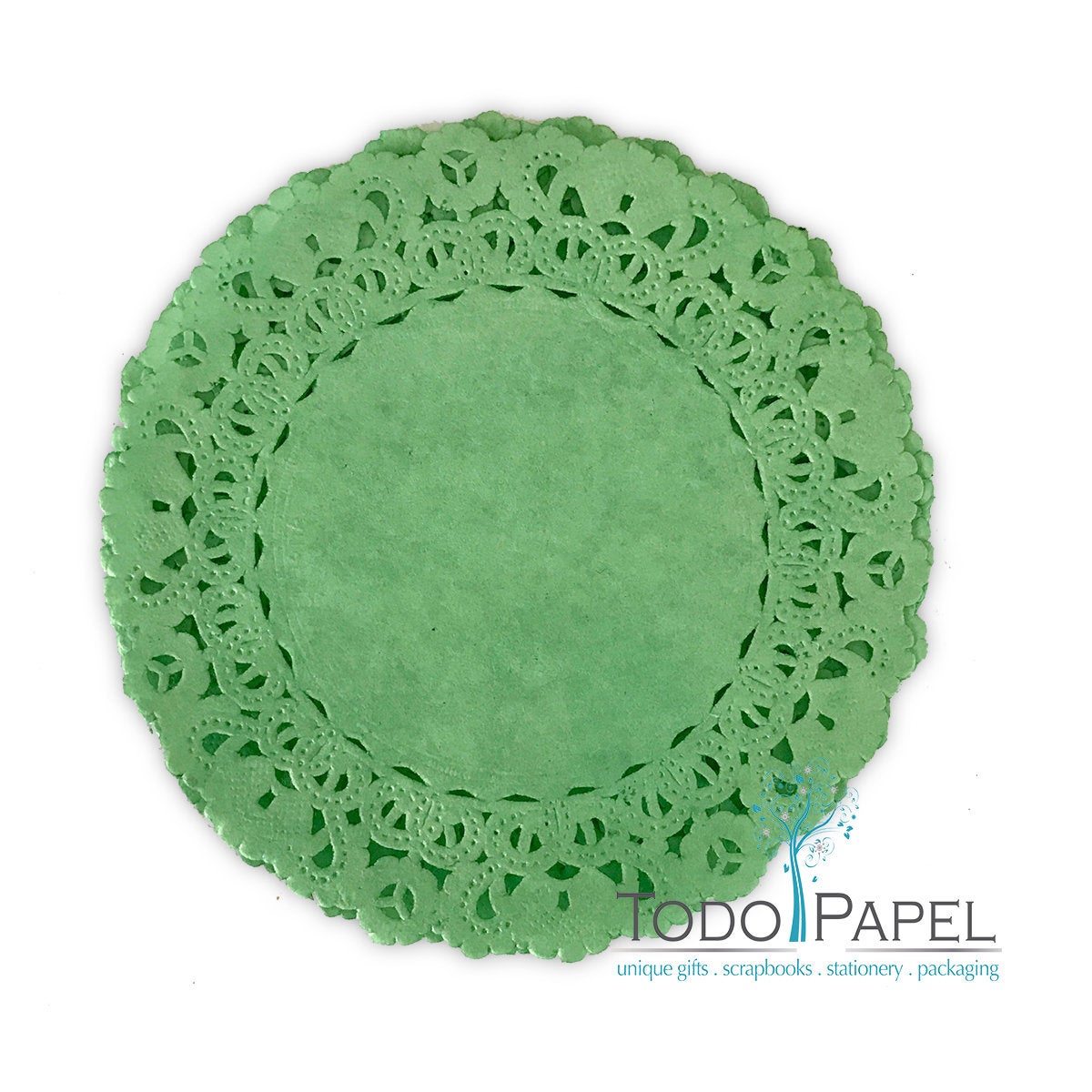 50 Pack - 12 Inch Normandy Style Kelly Green Paper Lace Doilies - Great As Table Décor Plate Chargers, Placemats, And Centerpieces For Wedding