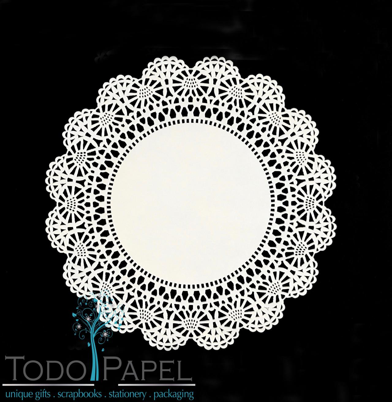 100 Pack - 12 Inch White Cambridge Style Paper Lace Doilies | The Exquisite Design Is Perfect For Wedding Charger Plates, Placemats, Centerpieces