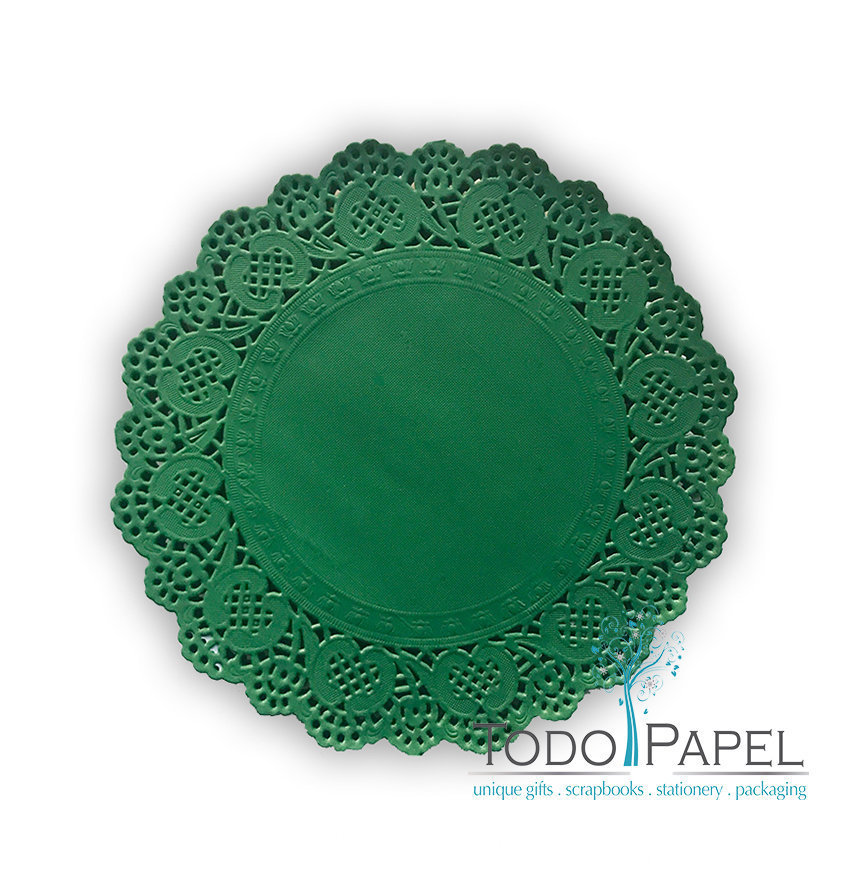 100 Pack 10 Inch Emerald Green Lace Paper Doily Great For Wedding